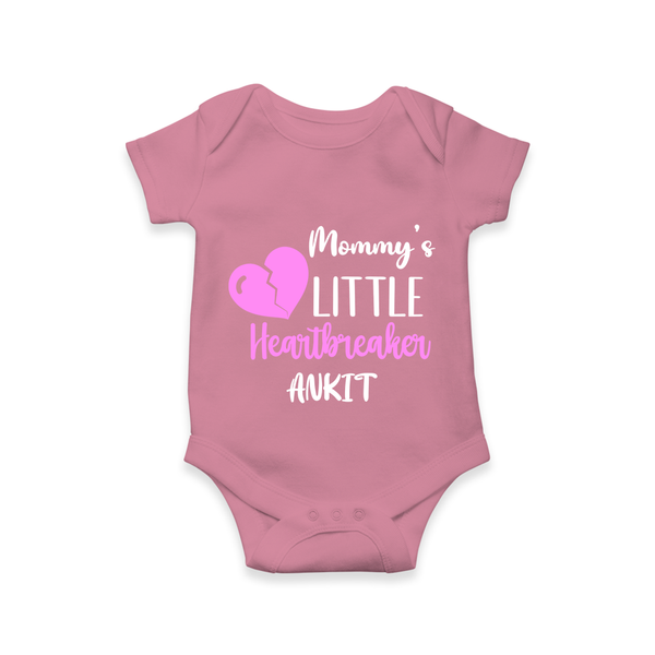 Mommy's Little Heartbreaker - Valentine's Day Themed Customized Romper For Babies - ONION - 0 - 3 Months Old (Chest 16")