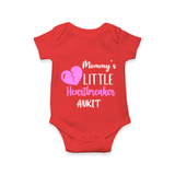 Mommy's Little Heartbreaker - Valentine's Day Themed Customized Romper For Babies - RED - 0 - 3 Months Old (Chest 16")