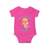 Cupid's WingMan - Valentine's Day Themed Customized Romper For Babies - HOT PINK - 0 - 3 Months Old (Chest 16")