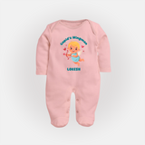 Cupid's WingMan - Valentine's Day Themed Customized Sleep Suit For Babies - BABY PINK - New Born (Chest 7.5")