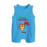 Dashing Valentine - Valentine's Day Themed Customized Romper Suit For Babies - ROYAL BLUE - 0 - 5 Months Old (Chest 18")