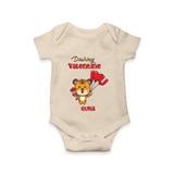 Dashing Valentine - Valentine's Day Themed Customized Romper For Babies - IVORY - 0 - 3 Months Old (Chest 16")