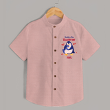 Daddy's Mini Valentine - Valentine's Day Themed Customized Shirt For Kids - PEACH - 0 - 6 Months Old (Chest 23")