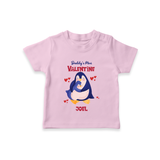 Daddy's Mini Valentine - Valentine's Day Themed Customized T-Shirt For Kids - PINK - 0-5 Months Old (Chest 17")