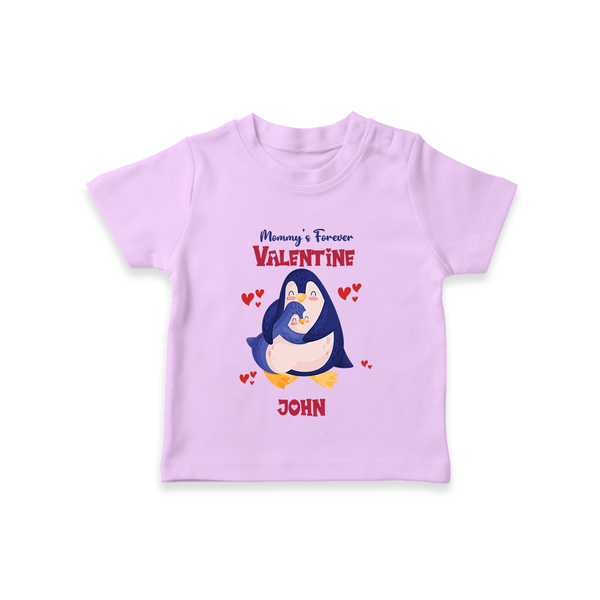 Mommy's Forever - Valentine's Day Themed Customized T-Shirt For Kids - LILAC - 0-5 Months Old (Chest 17")