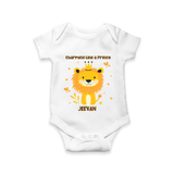 Charming Like A Prince - Valentine's Day Themed Customized Romper For Babies - WHITE - 0 - 3 Months Old (Chest 16")