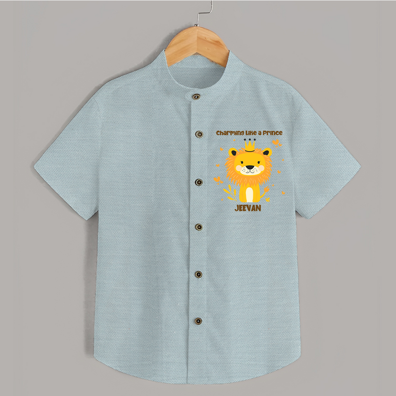 Charming Like A Prince - Valentine's Day Themed Customized Shirt For Kids - ARCTIC BLUE - 0 - 6 Months Old (Chest 23")