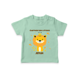 Charming Like A Prince - Valentine's Day Themed Customized T-Shirt For Kids - MINT GREEN - 0-5 Months Old (Chest 17")