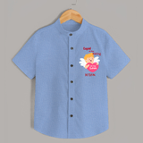 Cupid In The Making - Valentine's Day Themed Customized Shirt For Kids - SKY BLUE - 0 - 6 Months Old (Chest 23")