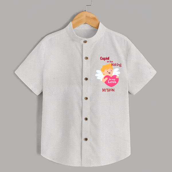 Cupid In The Making - Valentine's Day Themed Customized Shirt For Kids - WHITE - 0 - 6 Months Old (Chest 23")