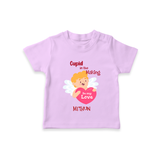 Cupid In The Making - Valentine's Day Themed Customized T-Shirt For Kids - LILAC - 0-5 Months Old (Chest 17")