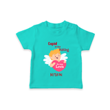 Cupid In The Making - Valentine's Day Themed Customized T-Shirt For Kids - TEAL - 0-5 Months Old (Chest 17")