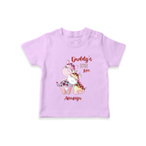 Daddy's Little Love - Valentine's Day Themed Customized T-Shirt For Kids With Name - LILAC - 0-5 Months Old (Chest 17")