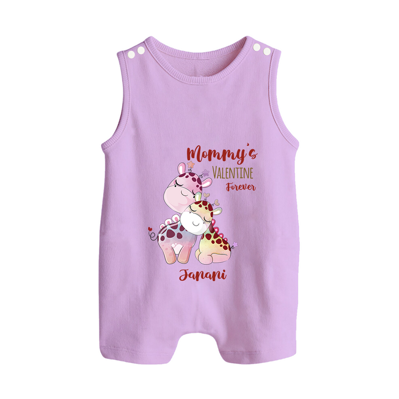 Mommy's Little Love - Valentine's Day Themed Customized Romper Suit For Babies With Name - LILAC - 0 - 5 Months Old (Chest 18")