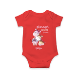 Mommy's Little Love - Valentine's Day Themed Customized Romper For Babies With Name - RED - 0 - 3 Months Old (Chest 16")