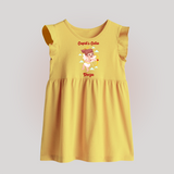 Cupid's Cutie - Valentine's Day Themed Customized Baby Frock For Babies With Name - YELLOW - 0 - 3 Months Old (Chest 17")