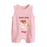 Cupid's Cutie - Valentine's Day Themed Customized Romper Suit For Babies With Name - BABY PINK - 0 - 5 Months Old (Chest 18")