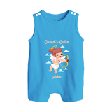 Cupid's Cutie - Valentine's Day Themed Customized Romper Suit For Babies With Name - ROYAL BLUE - 0 - 5 Months Old (Chest 18")