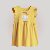 Princess Of My Heart - Valentine's Day Themed Customized Baby Frock For Babies With Name - YELLOW - 0 - 3 Months Old (Chest 17")