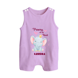 Princess Of My Heart - Valentine's Day Themed Customized Romper Suit For Babies With Name - LILAC - 0 - 5 Months Old (Chest 18")