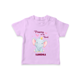 Princess Of My Heart - Valentine's Day Themed Customized T-Shirt For Kids With Name - LILAC - 0-5 Months Old (Chest 17")