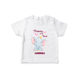 Princess Of My Heart - Valentine's Day Themed Customized T-Shirt For Kids With Name - WHITE - 0-5 Months Old (Chest 17")