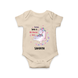 Sugar Spice & All Things Love - Valentine's Day Themed Customized Romper For Babies With Name - IVORY - 0 - 3 Months Old (Chest 16")