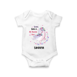 Sugar Spice & All Things Love - Valentine's Day Themed Customized Romper For Babies With Name - WHITE - 0 - 3 Months Old (Chest 16")