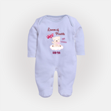 Queen Hearts Mini Version - Valentine's Day Themed Customized Sleep Suit For Babies With Name - BABY BLUE - New Born (Chest 7.5")