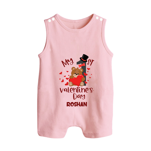 My First Valentine's Day - A Memory to Cherish Forever Customized Romper Suit For Babies With Name