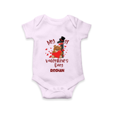 My First Valentine's Day - A Memory to Cherish Forever Customized Romper For Babies With Name - LILAC - 0 - 3 Months Old (Chest 16")