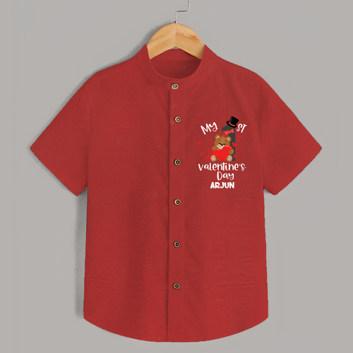 My First Valentine's Day - A Memory to Cherish Forever Customized Shirt For Kids With Name