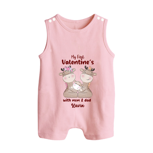 My First Valentine's Day With Mom And Dad - Where Love Blooms Customized Romper Suit For Babies With Name