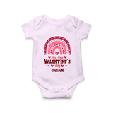 My First Valentine's Day - Writing Our Love Story Customized Romper For Babies With Name - LILAC - 0 - 3 Months Old (Chest 16")