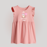 My First Valentine's Day - A Journey to Heartfelt Memories Customized Baby Frock For Babies With Name - BABY PINK - 0 - 3 Months Old (Chest 17")