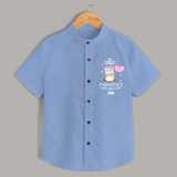 My First Valentine's Day - A Journey to Heartfelt Memories Customized Shirt For Kids With Name - SKY BLUE - 0 - 6 Months Old (Chest 23")