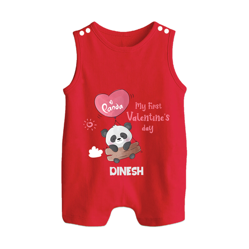 My First Valentine's Day - A Heartwarming Celebration Customized Romper Suit For Babies With Name