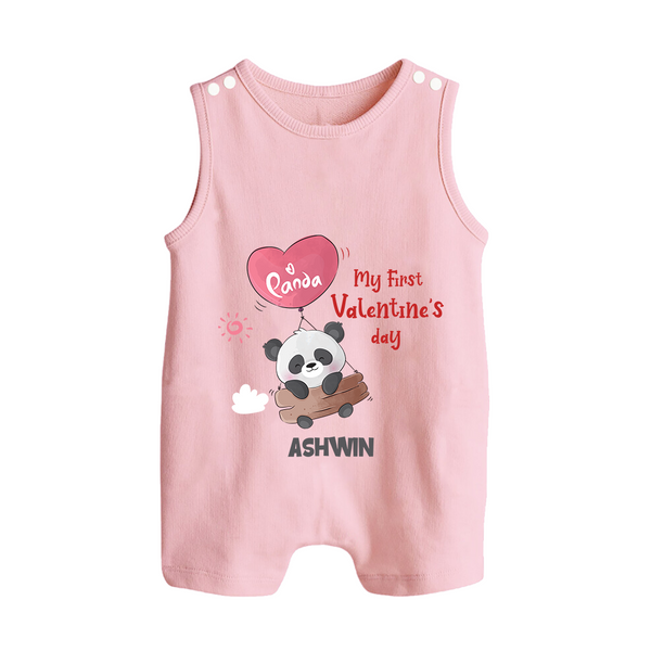 My First Valentine's Day - A Heartwarming Celebration Customized Romper Suit For Babies With Name - BABY PINK - 0 - 5 Months Old (Chest 18")