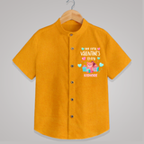 My First Valentine's Day - A Love Worth Celebrating Customized Shirt For Kids With Name - CHROME YELLOW - 0 - 6 Months Old (Chest 23")