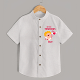 My First Valentine's Day - A Day Full of Sweet Surprises Customized Shirt For Kids With Name - WHITE - 0 - 6 Months Old (Chest 23")