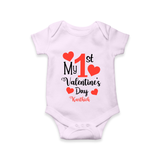 My First Valentine's Day - Creating Memories to Treasure Customized Romper For Babies With Name - LILAC - 0 - 3 Months Old (Chest 16")