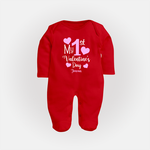 My First Valentine's Day - Creating Memories to Treasure Customized Sleep Suit For Babies With Name