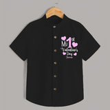 My First Valentine's Day - Creating Memories to Treasure Customized Shirt For Kids With Name - BLACK - 0 - 6 Months Old (Chest 23")