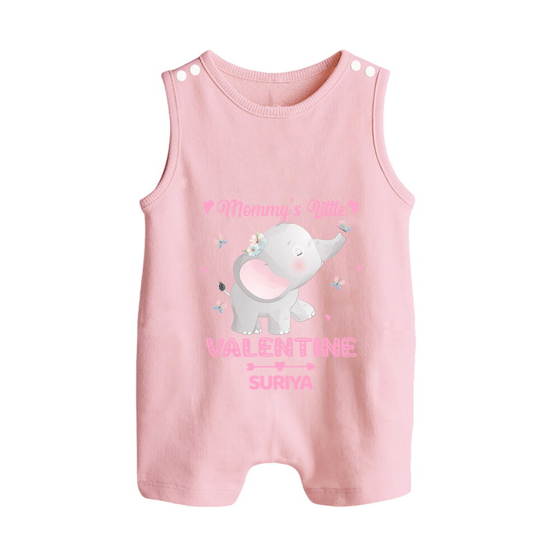 Mommy's Little Valentine - Customized Romper Suit For Babies With Name - BABY PINK - 0 - 5 Months Old (Chest 18")