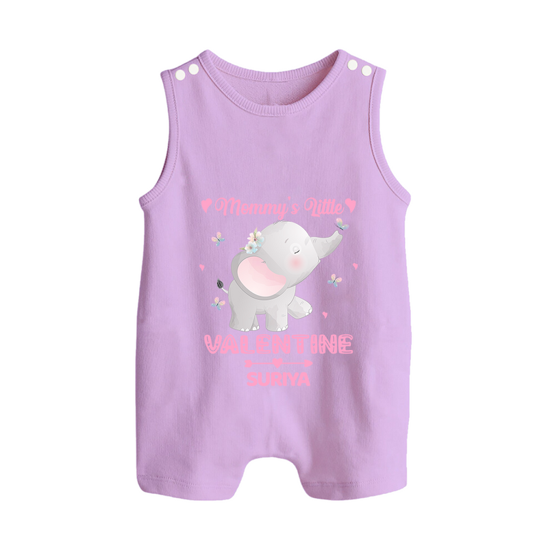 Mommy's Little Valentine - Customized Romper Suit For Babies With Name - LILAC - 0 - 5 Months Old (Chest 18")