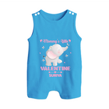 Mommy's Little Valentine - Customized Romper Suit For Babies With Name - ROYAL BLUE - 0 - 5 Months Old (Chest 18")