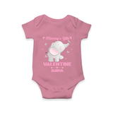 Mommy's Little Valentine - Customized Romper For Babies With Name - ONION - 0 - 3 Months Old (Chest 16")