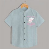 Mommy's Little Valentine - Customized Shirt For Kids With Name - ARCTIC BLUE - 0 - 6 Months Old (Chest 23")