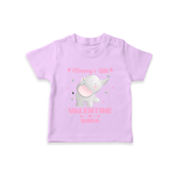 Mommy's Little Valentine - Customized T-Shirt For Kids With Name - LILAC - 0-5 Months Old (Chest 17")