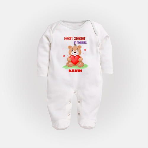 Heart Stealer In Training - Customized Sleep Suit For Babies With Name